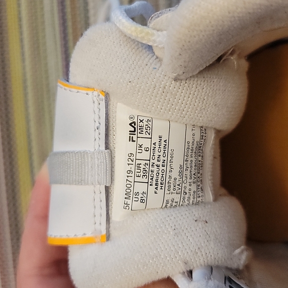 Fila White & Orange Sneakers - Picture 7 of 8